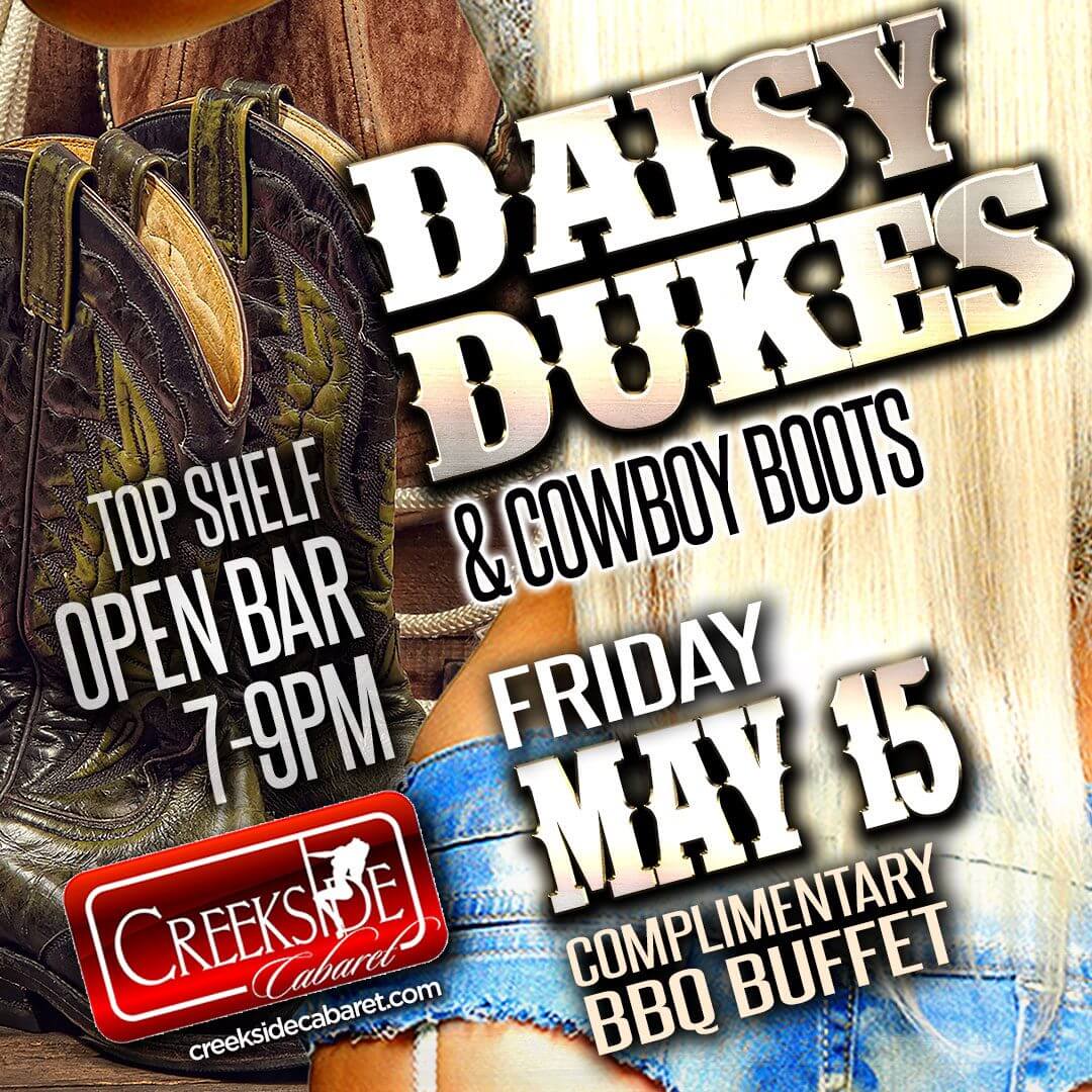 Daisy Dukes and cowboy boots flyer
